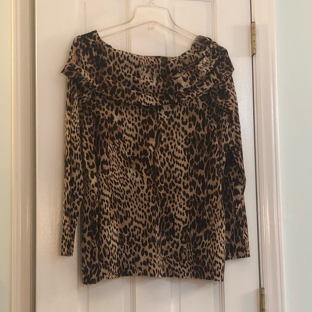 Chico’s Cheetah Print Shirt
